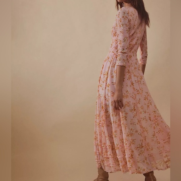 RARE FREE PEOPLE® It's Fate Midi Dress Pink - S - Picture 2 of 6